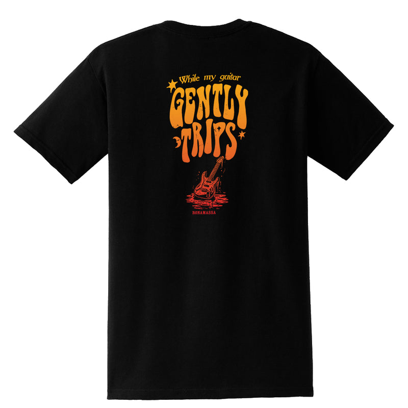 Gently Trips Pocket T-Shirt (Unisex) - Gold/Red