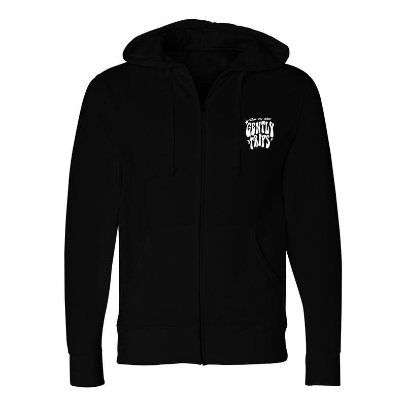 Gently Trips Zip-Up Hoodie (Unisex) - White