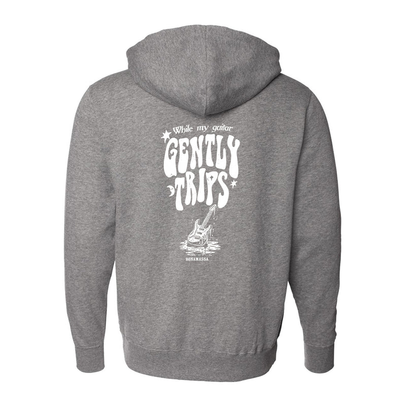 Gently Trips Zip-Up Hoodie (Unisex) - White