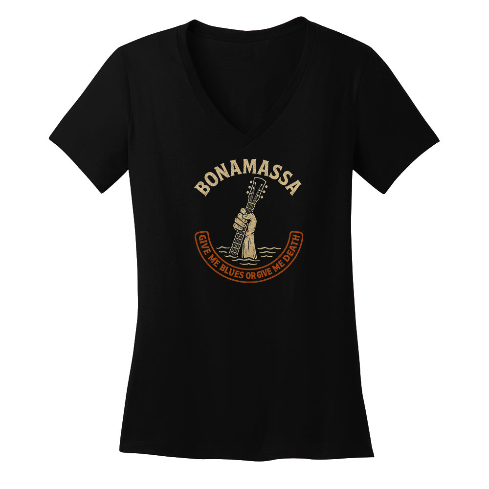 Bonamassa Give Me Blues Or Give Me Death V-Neck (Women)