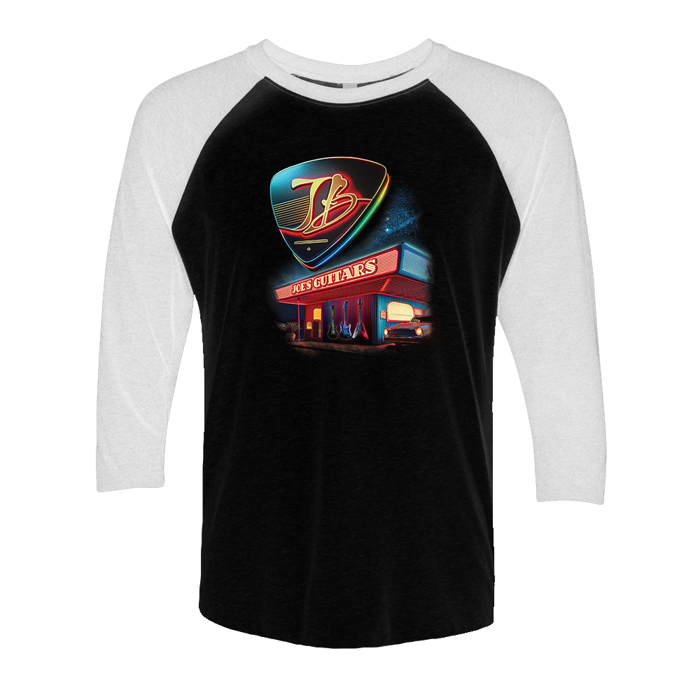 Joe's Guitars Neon Diner 3/4 Sleeve T-Shirt (Unisex)