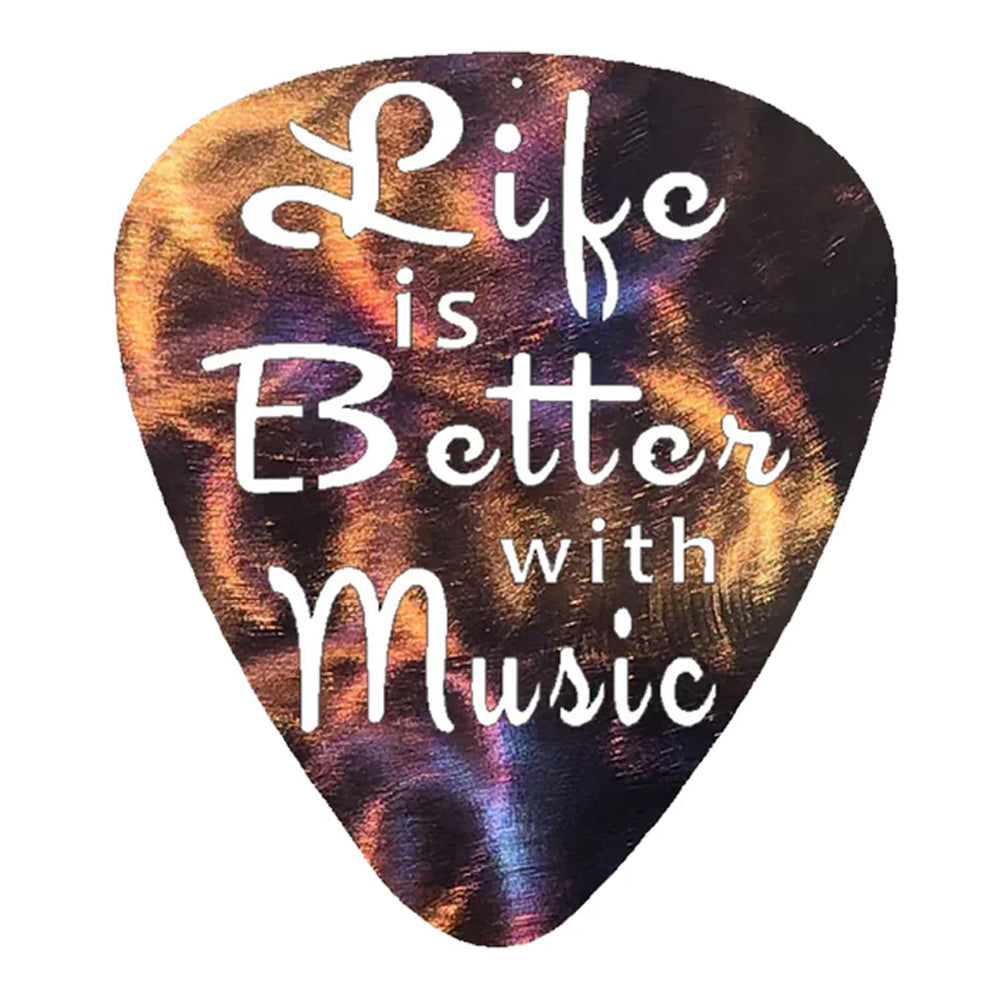Life is Better With Music 11"x 13" Metal Art