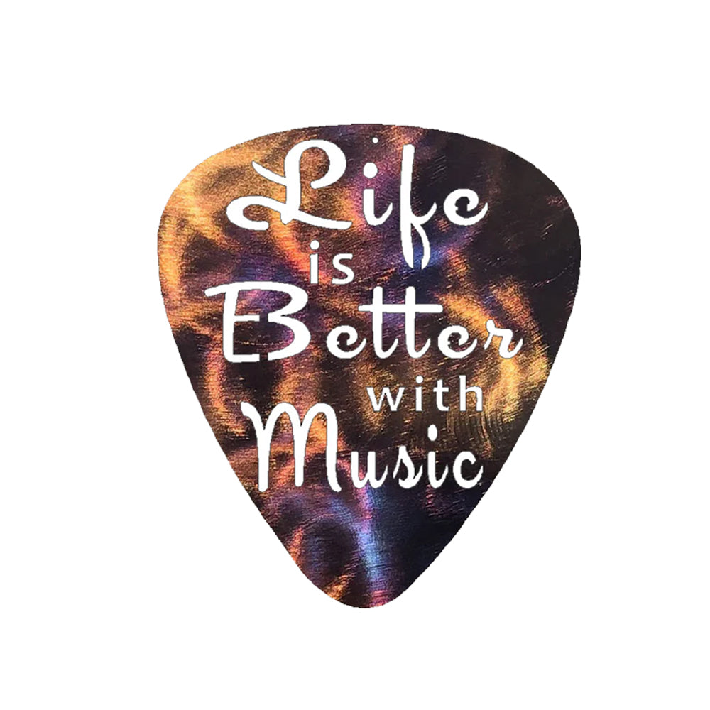 Life is Better With Music 11"x 13" Metal Art
