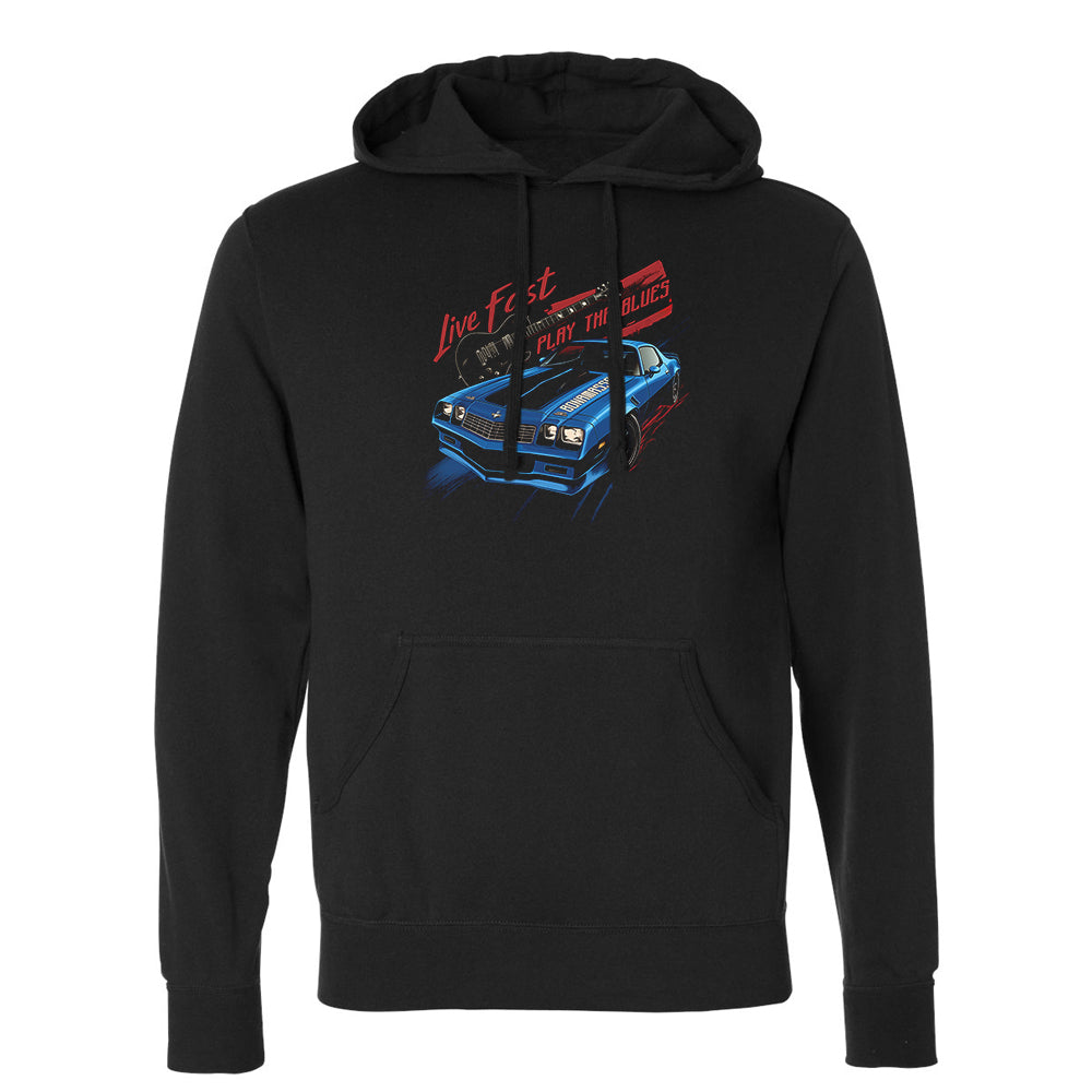 Live Fast, Play The Blues Pullover Hoodie (Unisex)