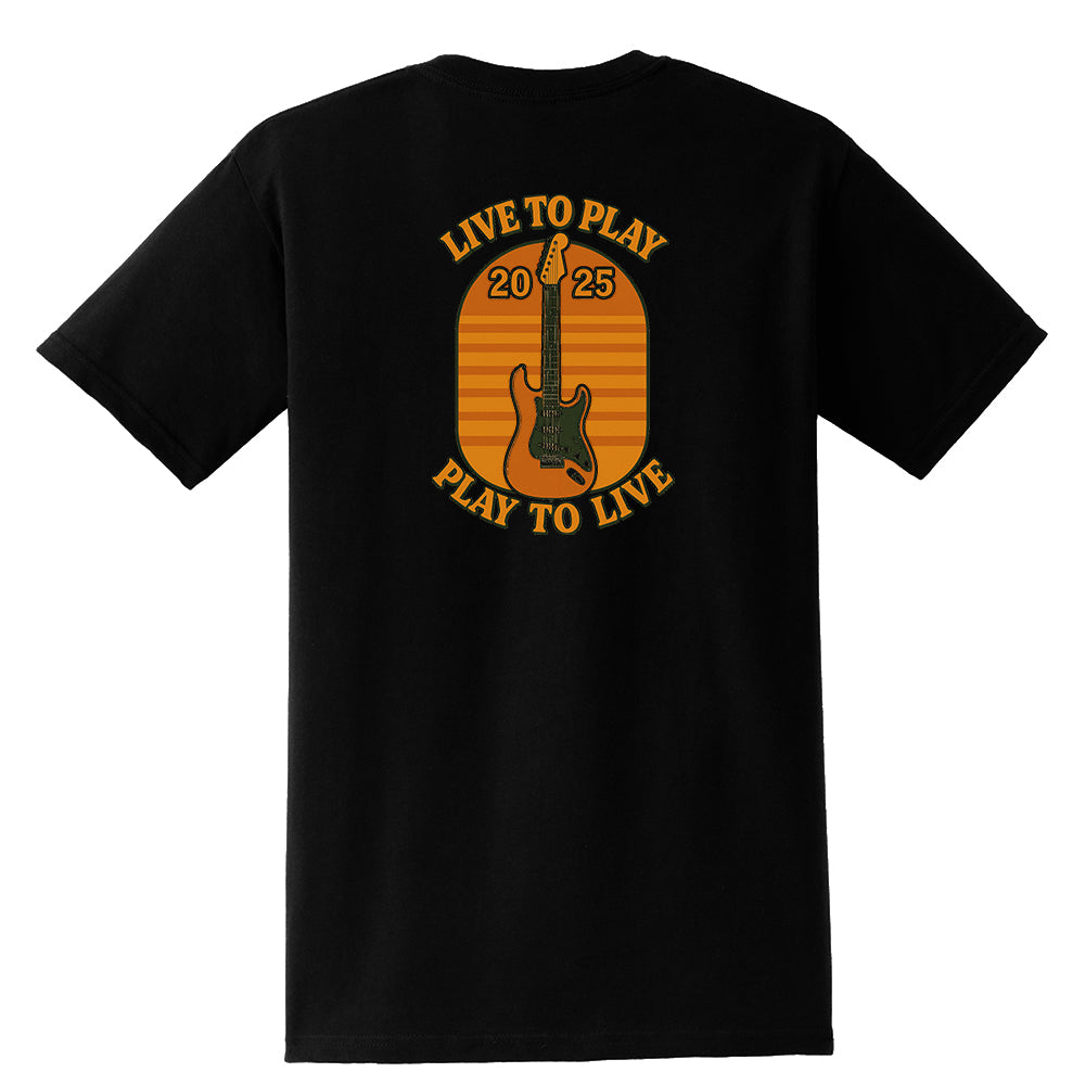 Live To Play, Play To Live Blanche Pocket T-Shirt (Unisex)