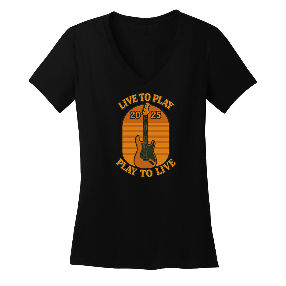 Live To Play, Play To Live Blanche V-Neck (Women)