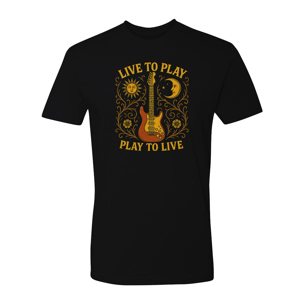 Live To Play, Play To Live Noir T-Shirt (Unisex)