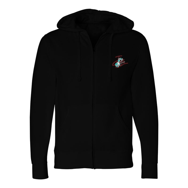 Lucky Lady of Blues Zip-Up Hoodie (Unisex)