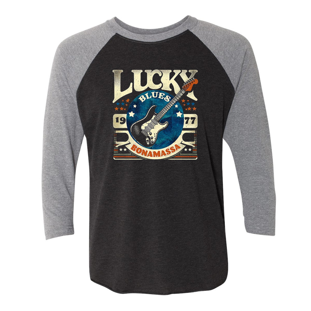 Lucky Blues Strat 3/4 Sleeve T-Shirt (Unisex)