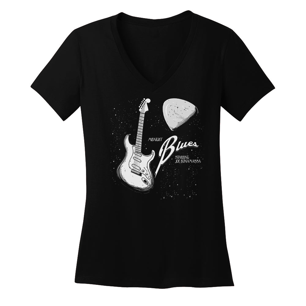 Midnight Blues Starring JB V-Neck (Women)