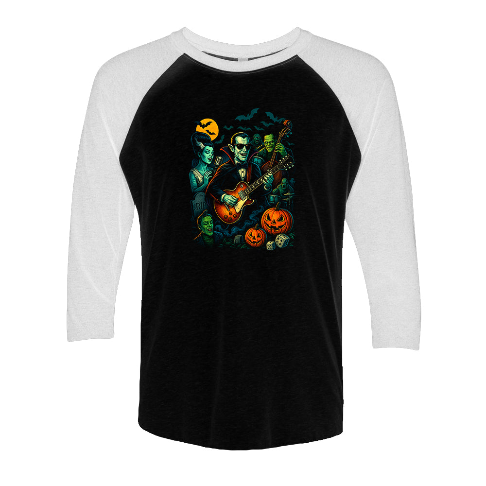 Monster Blues Jam 3/4 Sleeve T-Shirt (Unisex)