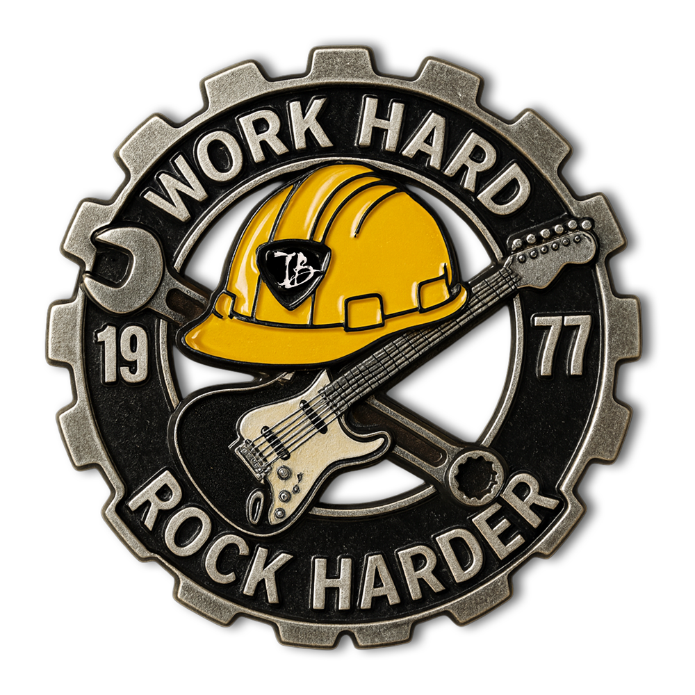 Work Hard, Rock Harder Pin