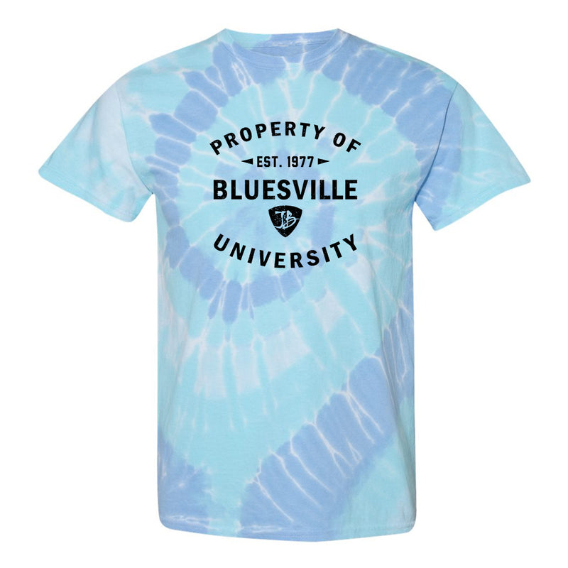 Property of Bluesville University Spiral Tie Dye T-Shirt (Unisex)