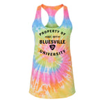 Property of Bluesville University Tie Dye Racerback Tank (Women)