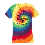 Property of Bluesville University Tie Dye V-Neck (Women)