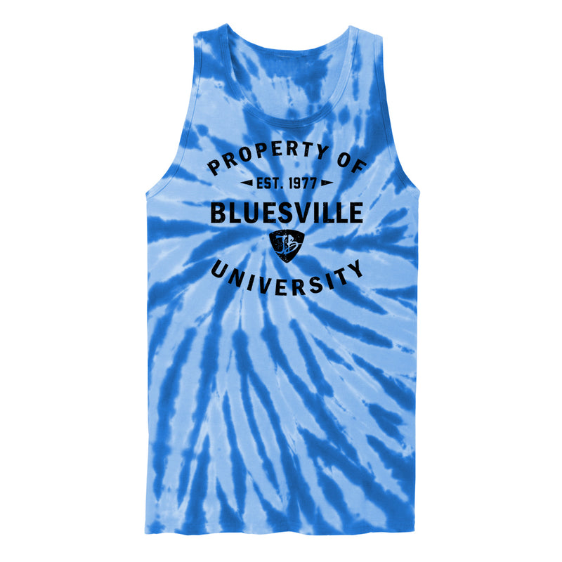Property of Bluesville University Tie Dye Tank (Unisex)