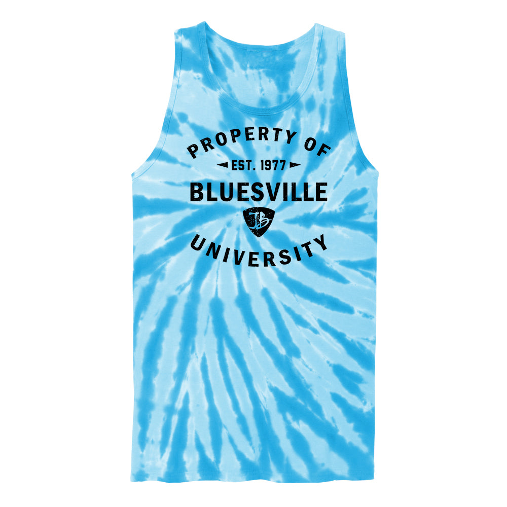 Property of Bluesville University Tie Dye Tank (Unisex)