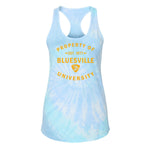Property of Bluesville University Tie Dye Racerback Tank (Women)