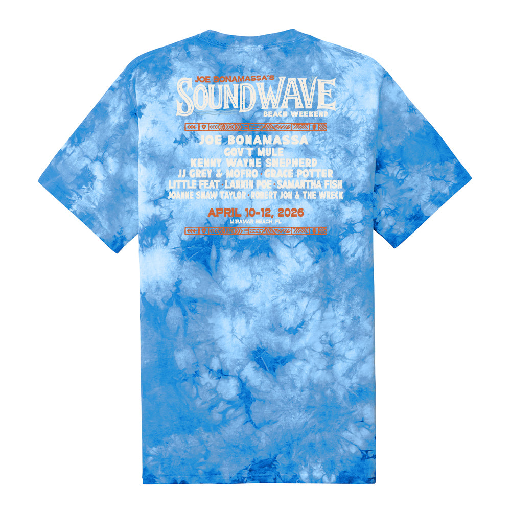 2026 Sound Wave Beach Weekend Crystal Tie Dye T-Shirt (Unisex