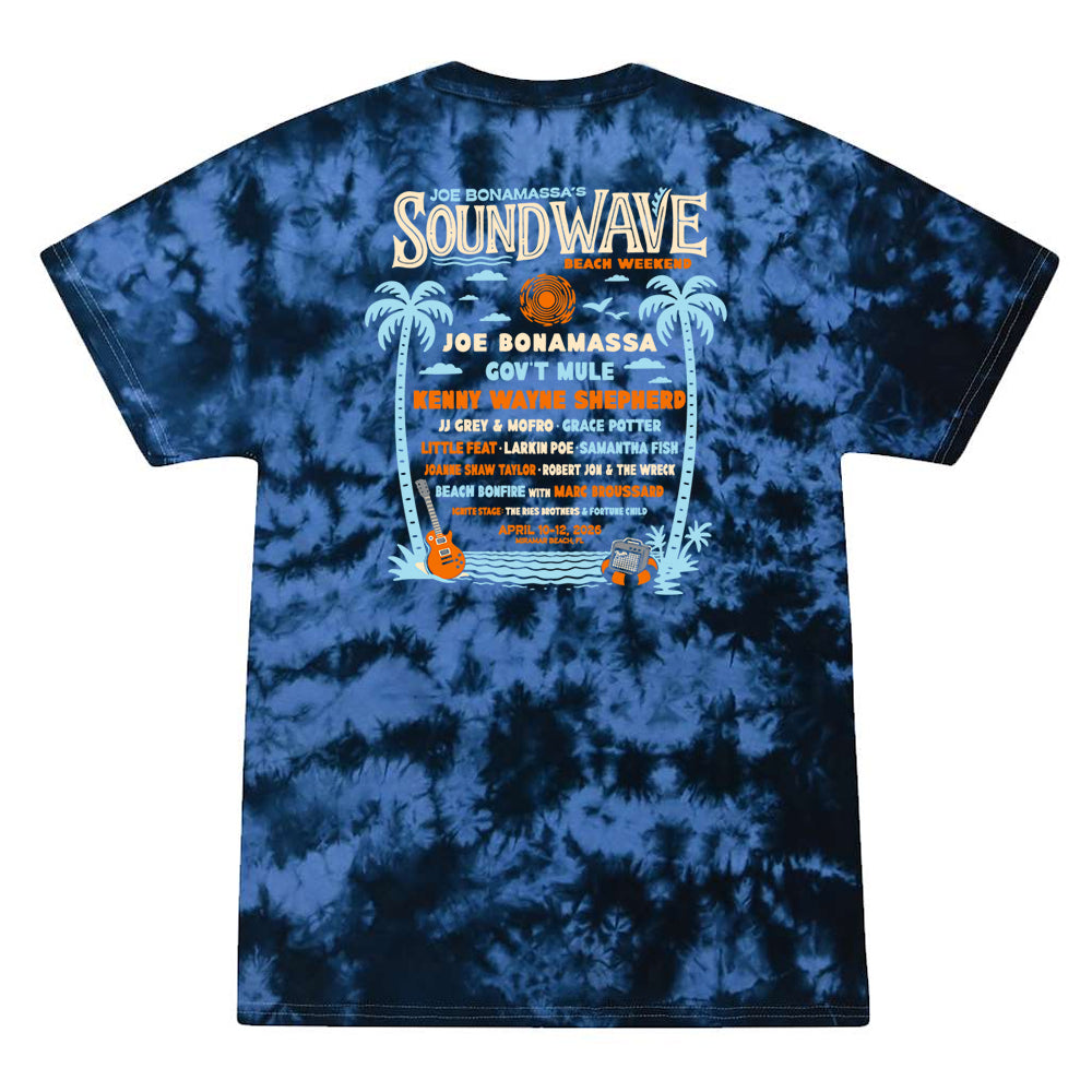 2026 Sound Wave Beach Weekend Festival Crystal Tie Dye T-Shirt