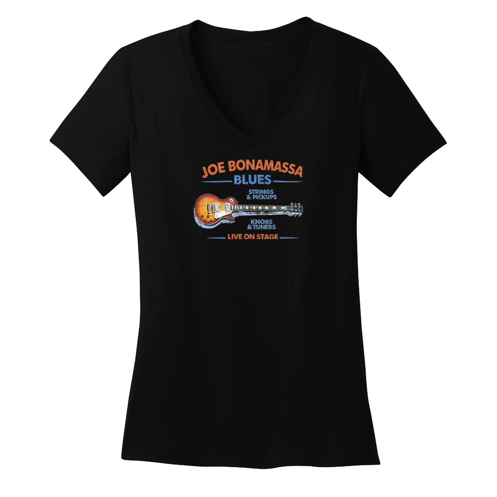 Strings, Pickups & Blues V-Neck (Women)
