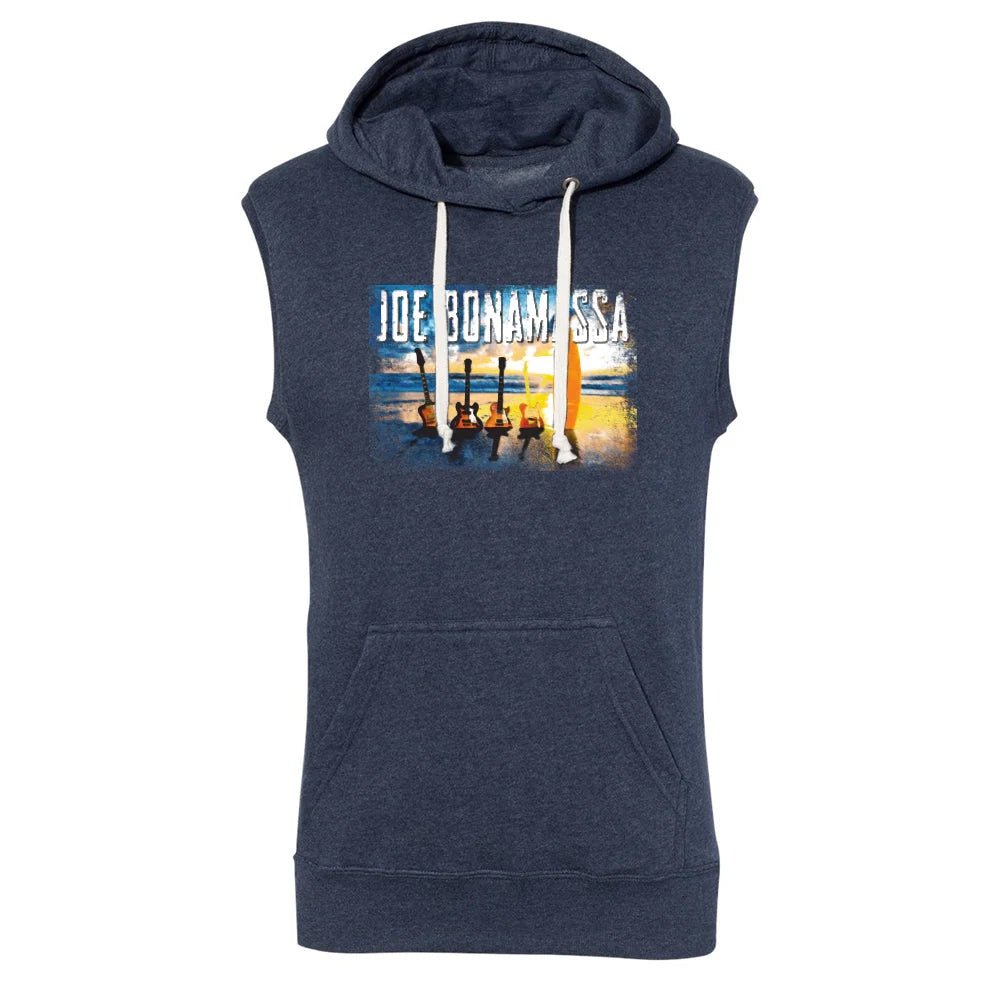 Sunset Blues J. America  Tri-Blend Sleeveless Hooded Sweatshirt (Men)