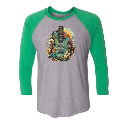 Beachin' Blues 3/4 Sleeve T-Shirt (Unisex)