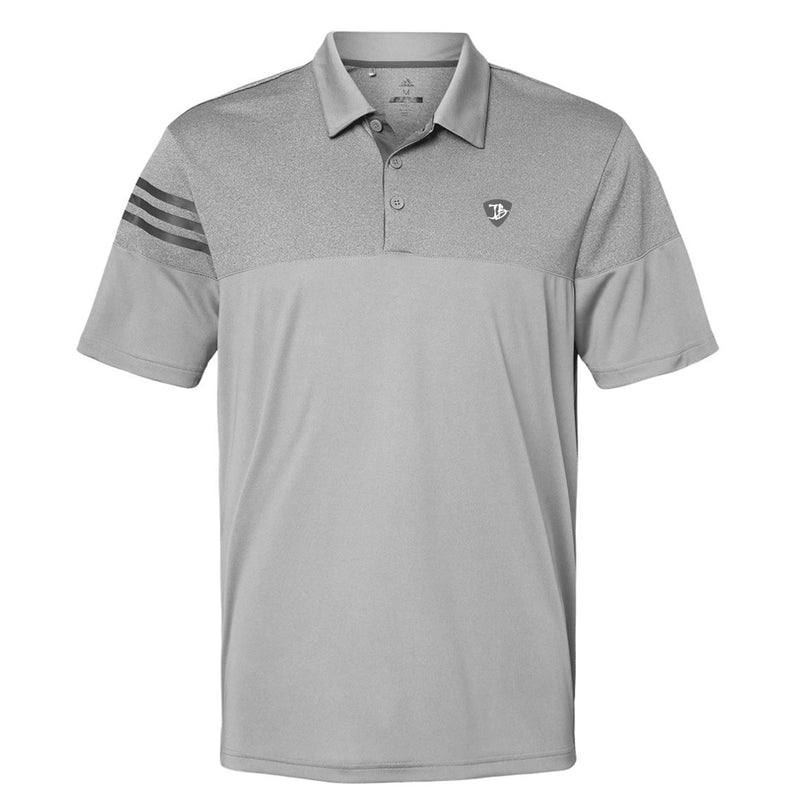 JB Pick Adidas Heathered 3-Stripes Colorblocked Polo (Men)