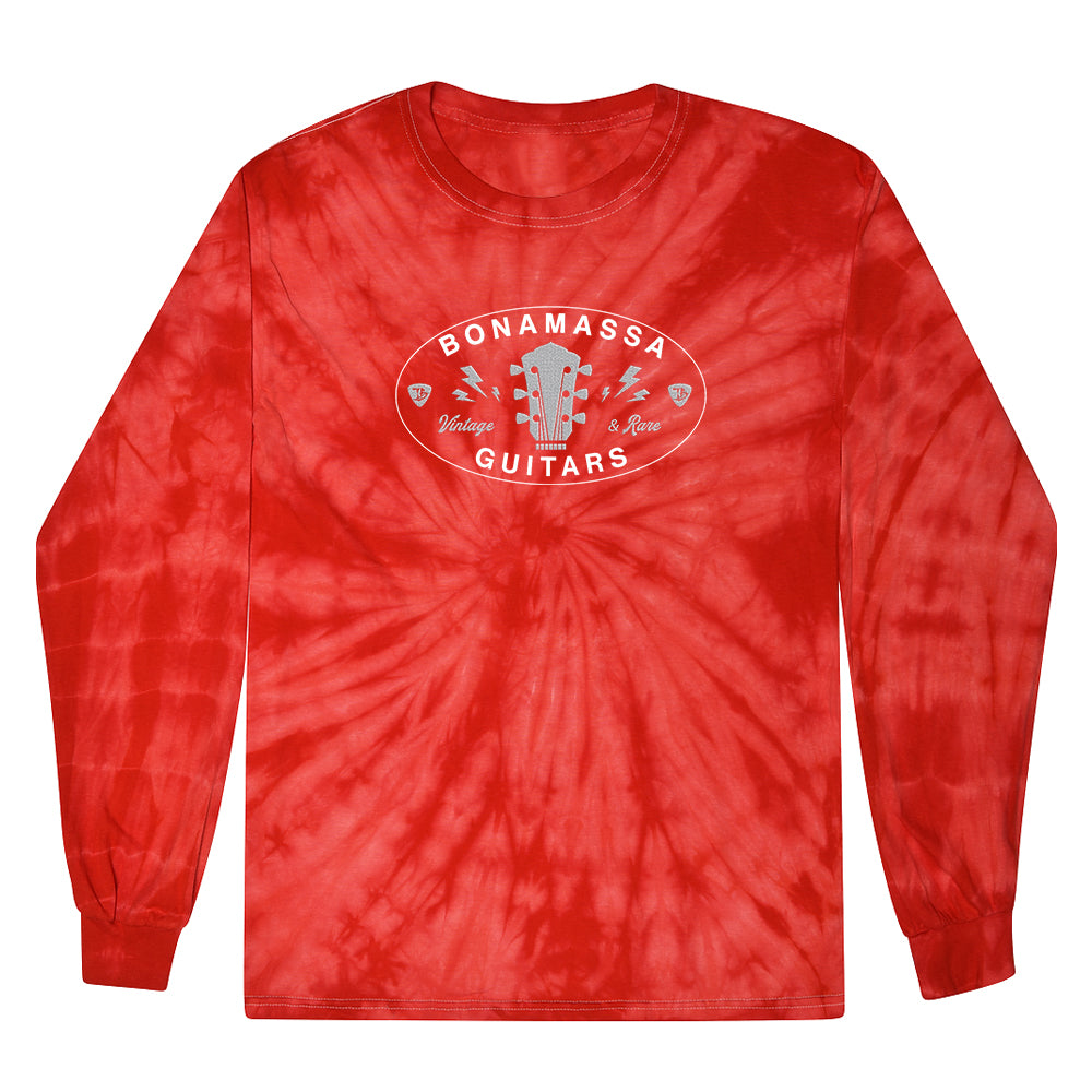 red tie dye long sleeve shirt