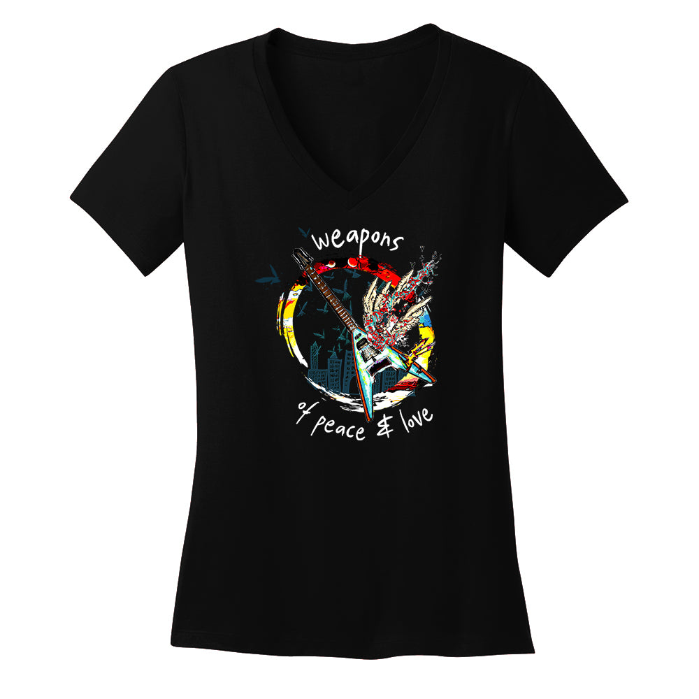 Weapons of Love and Peace V-Neck (Women)