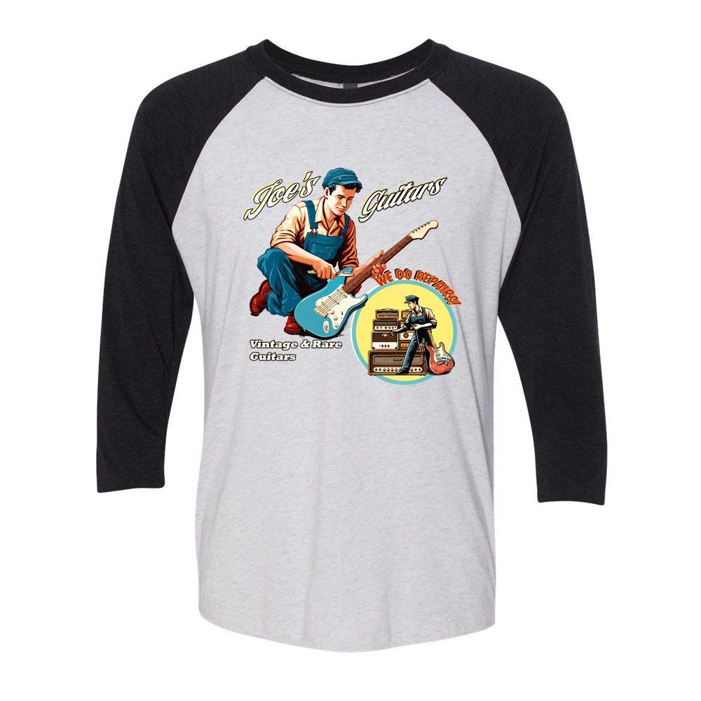 Joe's Guitar & Repair Shop 3/4 Sleeve T-Shirt (Unisex)