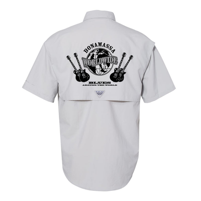 Worldwide Blues Columbia PFG Bahama II Short Sleeve (Men) - Black
