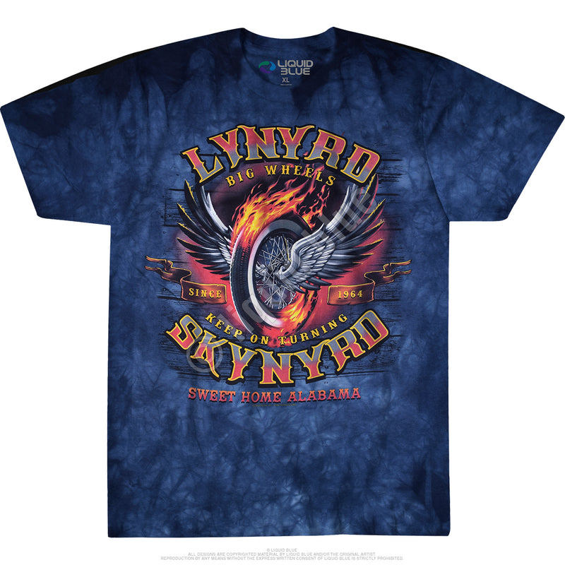 Lynyrd Skynyrd - Big Wheels Tie Dye T-Shirt (Men)