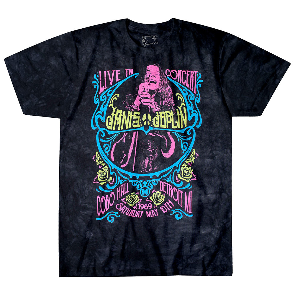 Janis Joplin - Charlotte 69 Tie Dye T-Shirt (Men)