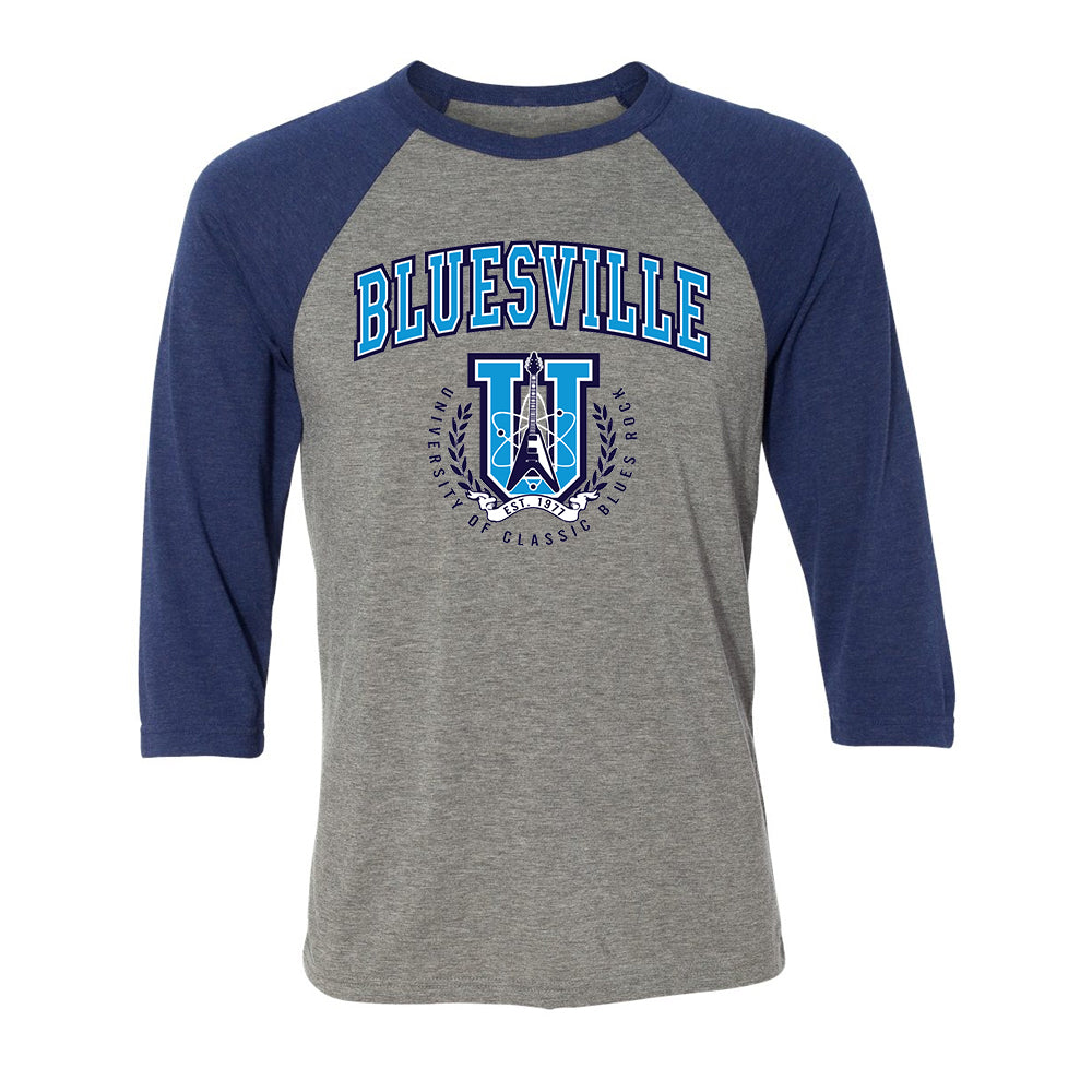 Bluesville University of Classic Blues Rock 3/4 Sleeve T-Shirt (Unisex)