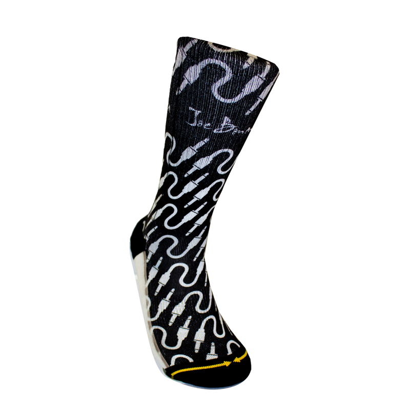 Guitar Jack Crew Socks by Merge4 - Black/White