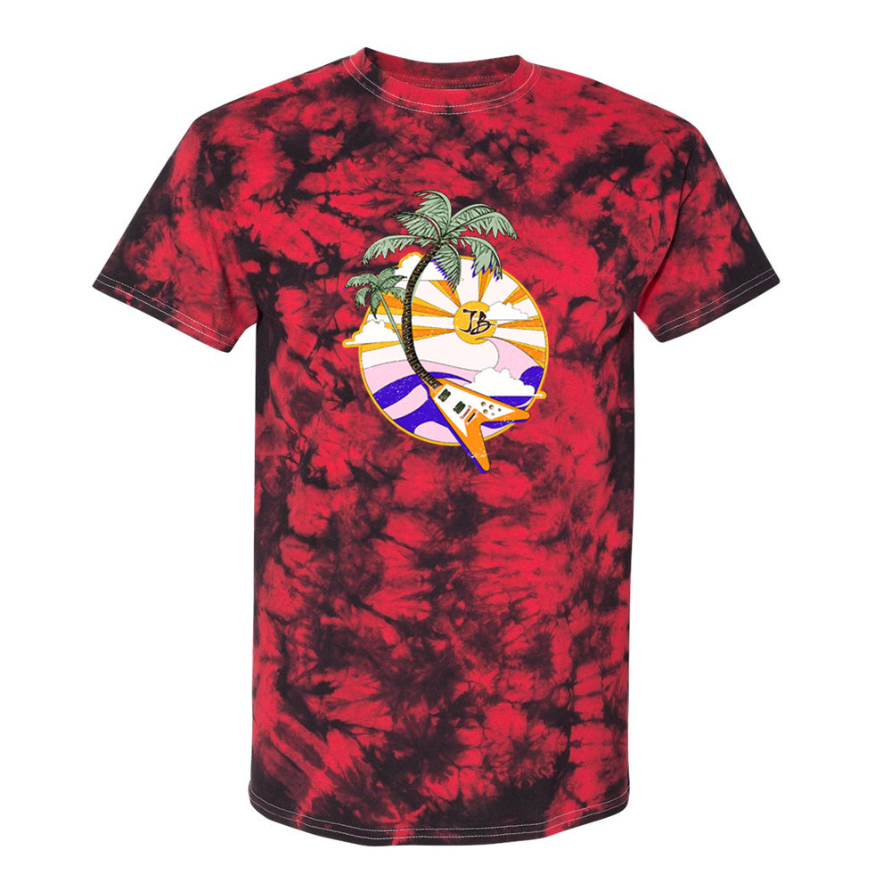 Good Blues, Good Vibes Tie Dye T-Shirt (Unisex) - Black/Red Crystal