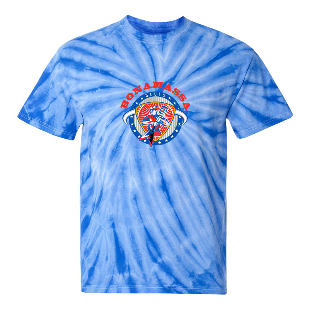 Blues Supplier Pin Wheel Tie Dye T-Shirt (Unisex) - Royal