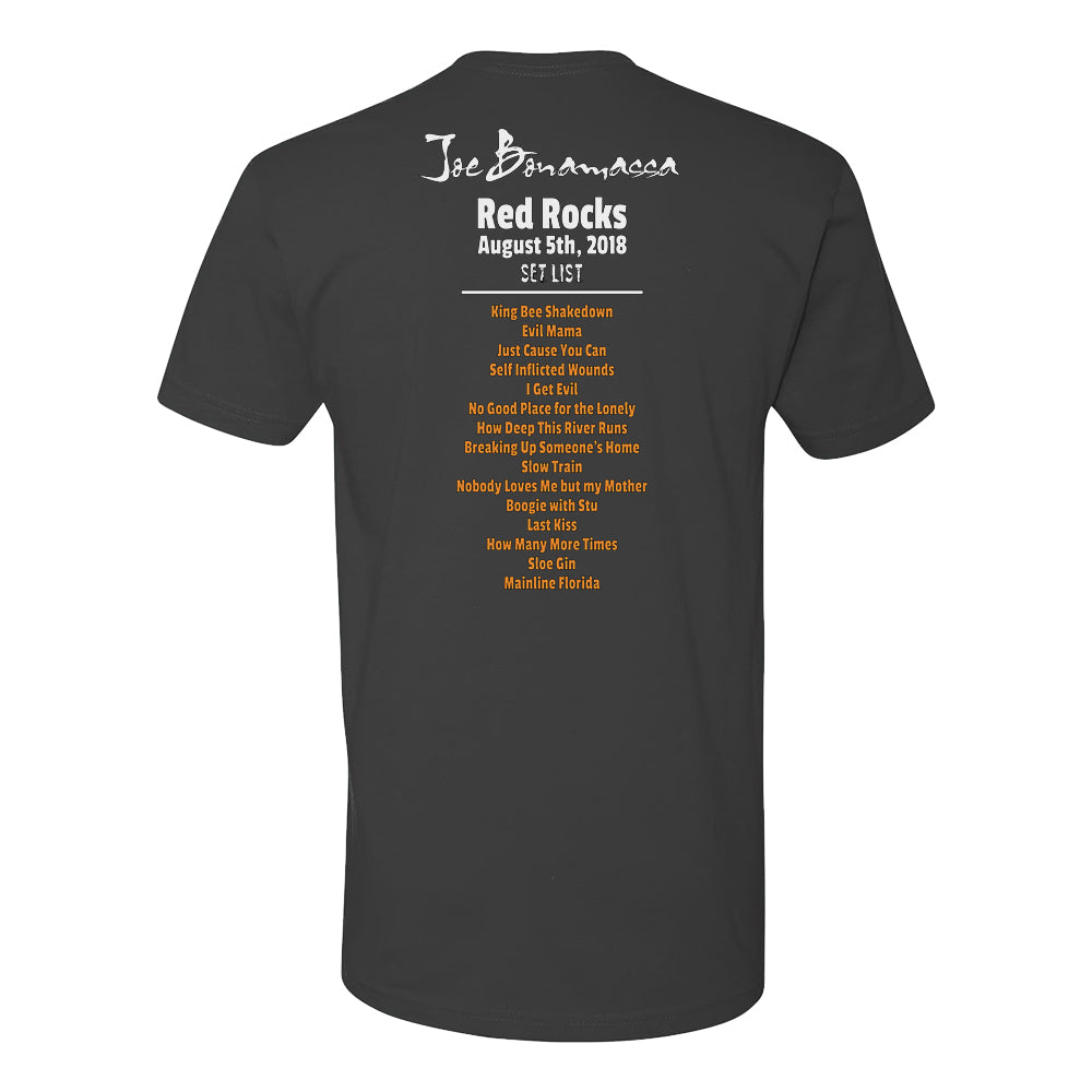 2018 Red Rocks Setlist T-Shirt (Unisex) – Joe Bonamassa Official Store