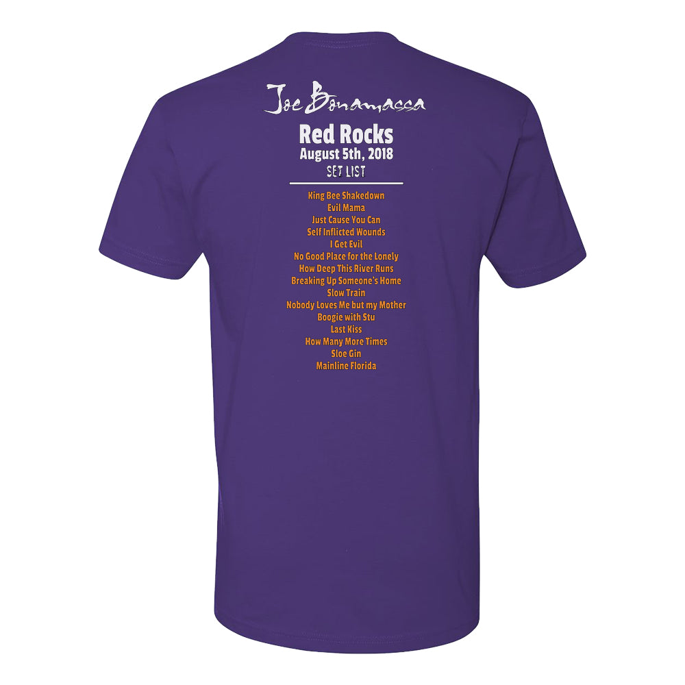 2018 Red Rocks Setlist T-Shirt (Unisex) – Joe Bonamassa Official Store