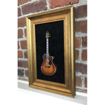 12” x 18” Mini Guitar Display Frame - Black Suede - Warm Gold Leafing