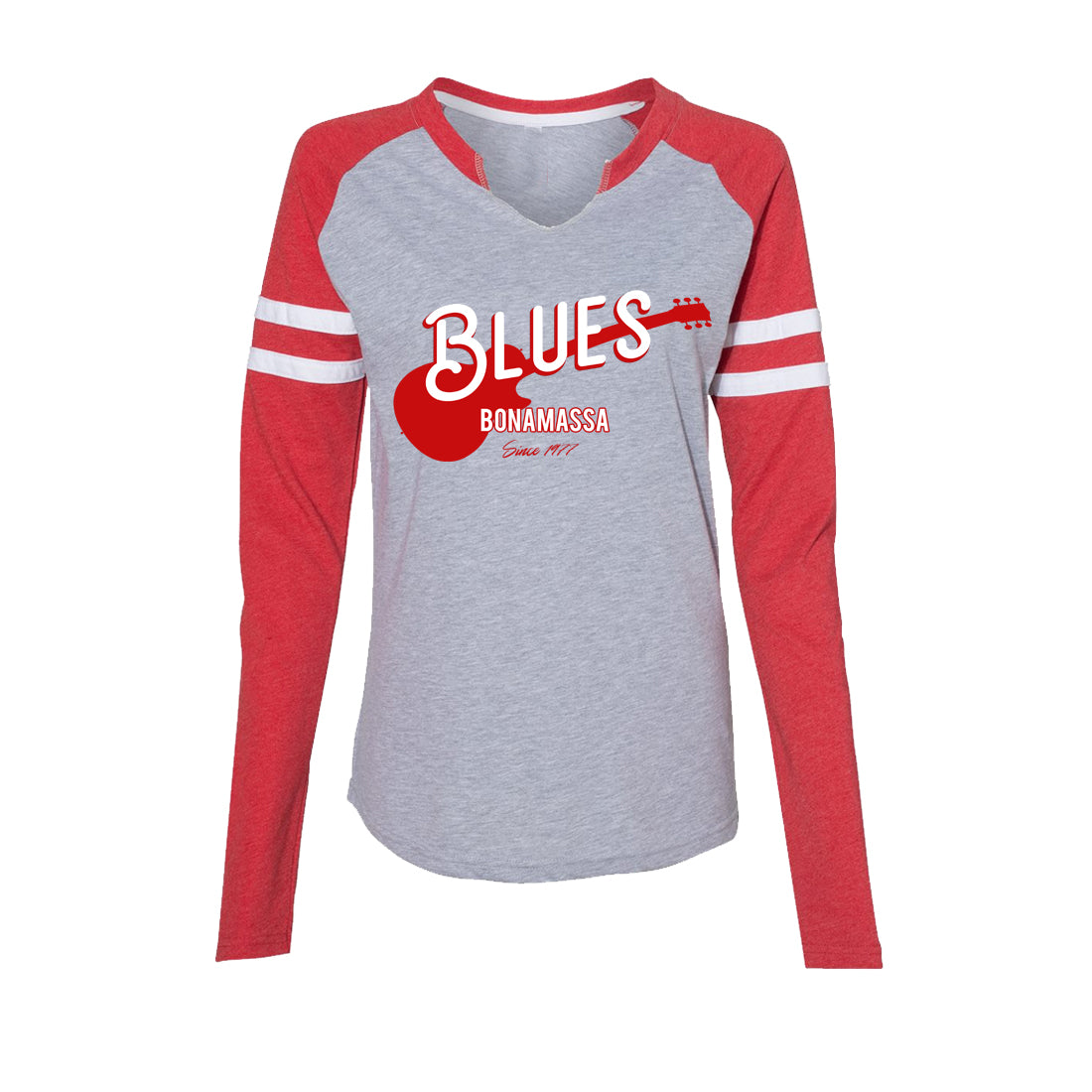 Certified Blues Long Sleeve T-Shirt (Women) - Vintage Red