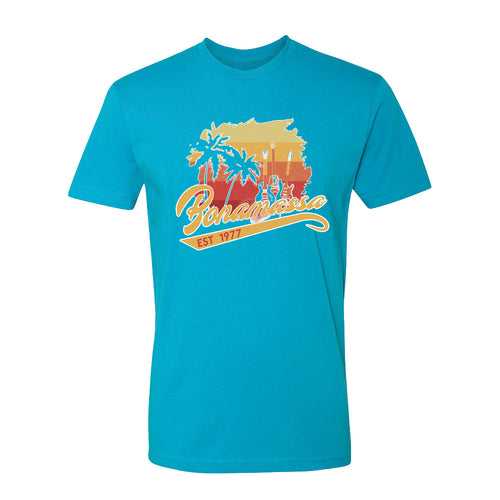 Sunset Tropical Blues T-Shirt (Unisex)