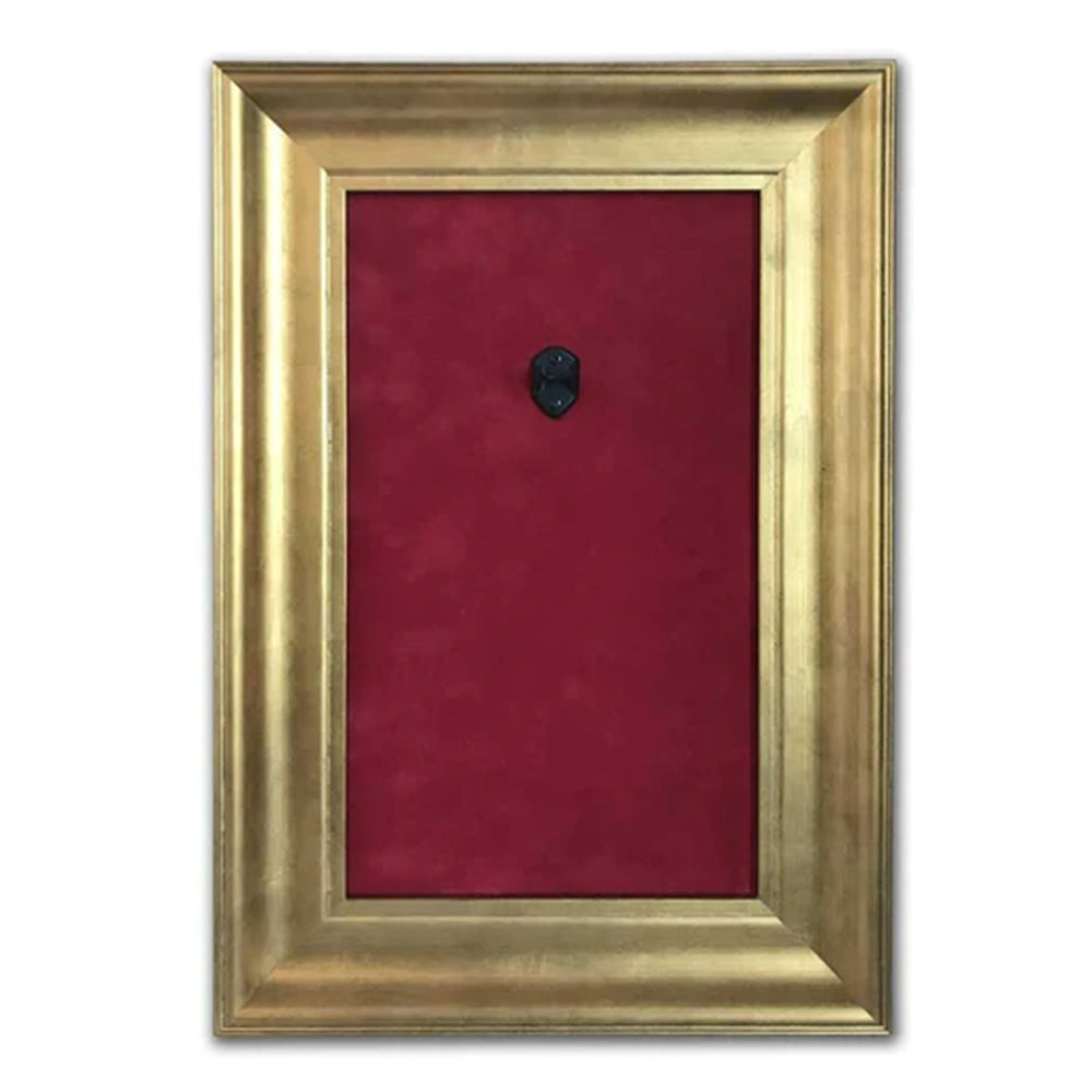 12” x 18” Mini Guitar Display Frame - Red Suede - Warm Gold Leafing