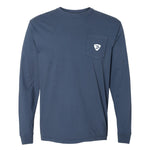 Blues Travels Comfort Colors Long Sleeve Pocket T-Shirt (Unisex)