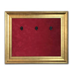 22” x 18” Mini Guitar Display Frame - Red Suede - Warm Gold Leafing