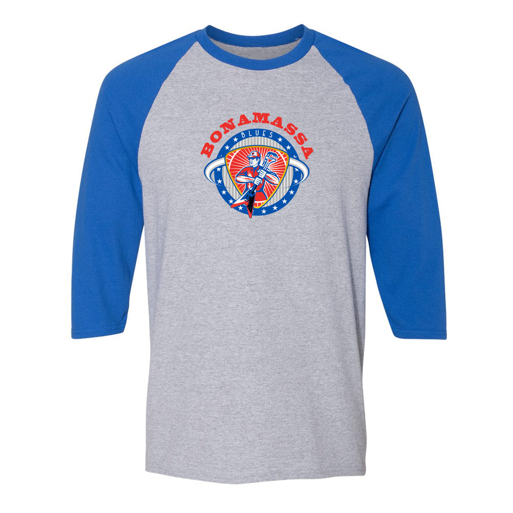 Blues Supplier Raglan 3/4 Sleeve T-Shirt (Unisex)