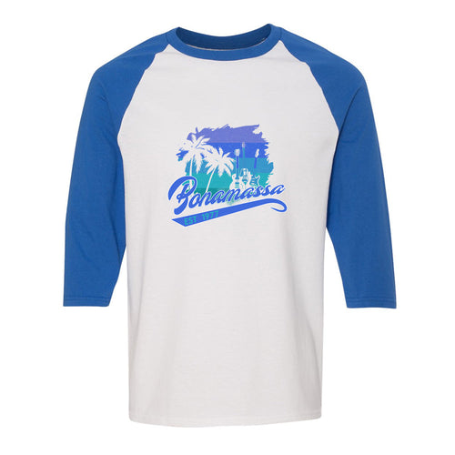 Tropical Blues Raglan 3/4 Sleeve T-Shirt (Unisex)
