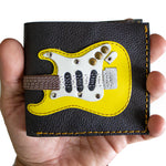 Classic Blonde Electric Guitar Handmade Genuine Leather Wallet