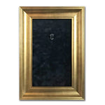 12” x 18” Mini Guitar Display Frame - Black Suede - Warm Gold Leafing